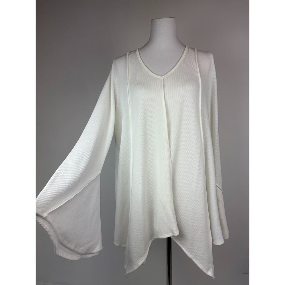 Three Birds Nest Golden Hour SharkBite Tunic Top Size XL Lagenlook Scandi Boho